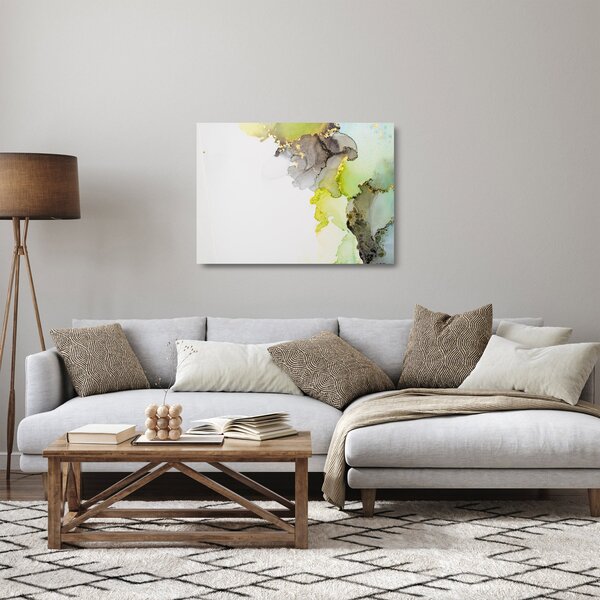 Üveg kép - Absztrakt művészet tintával (70x50 cm)