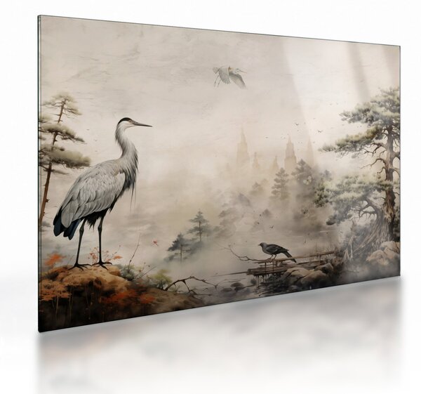 Üveg kép - Rajzfilm tájkép (70x50 cm)