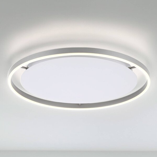JUST LIGHT. GmbH LED mennyezeti lámpa Ritus, Ø 58,5cm, alumínium, dimmelhető, Alu / szürke / cink, Nappali / Étkező, Alumínium, Modern