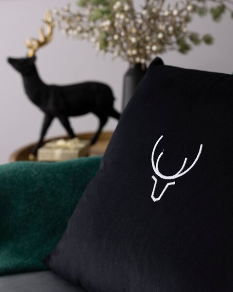 Reindeer Silhouette díszpárnahuzat 43x43 cm
