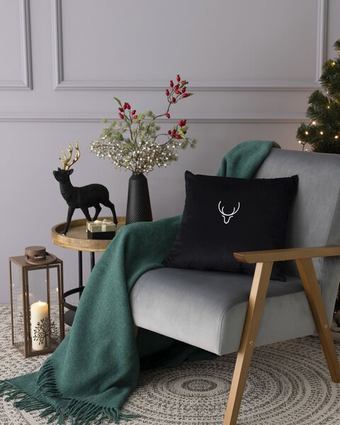 Reindeer Silhouette díszpárnahuzat 43x43 cm