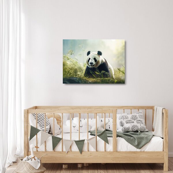Üveg kép - Panda (70x50 cm)