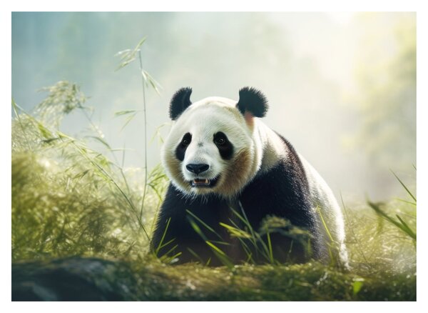 Üveg kép - Panda (70x50 cm)