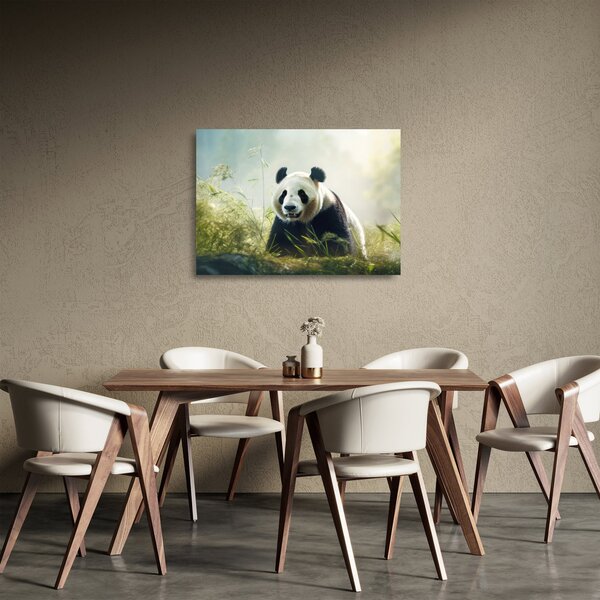 Üveg kép - Panda (70x50 cm)