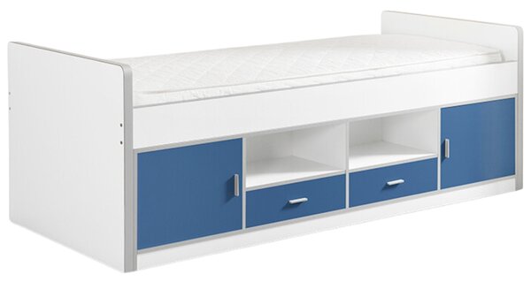 Kék fiókos ágy Vipack Bonny 90 x 200 cm