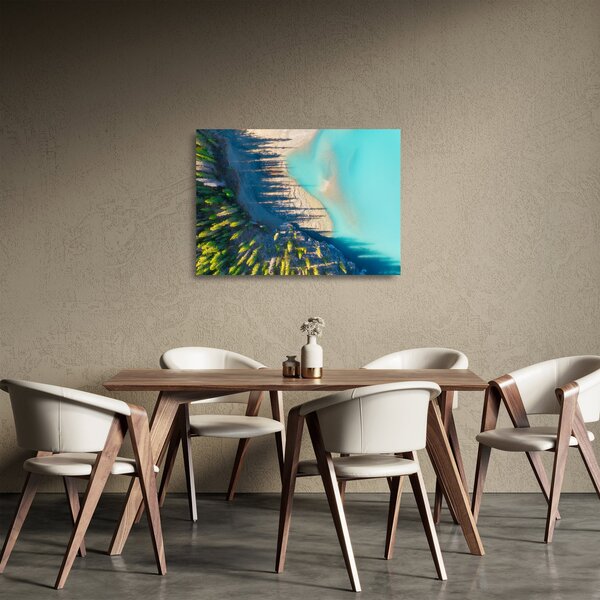 Üveg kép - Kilátás a tóra (70x50 cm)