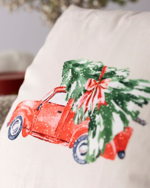 Christmas Car párnahuzat 43x43 cm
