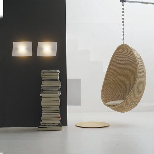 Foscarini Folio piccola fali lámpa, fehér, dimmelhető, Fehér / opál, Nappali / Étkező, Üveg, Dizájn