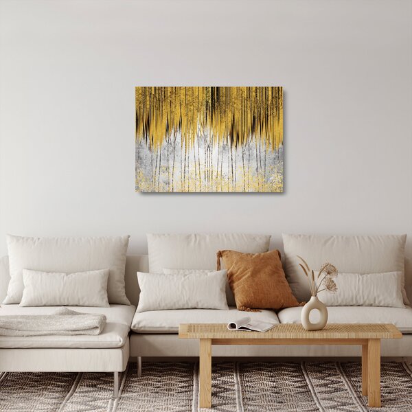 Üveg kép - Arany vonalak (70x50 cm)