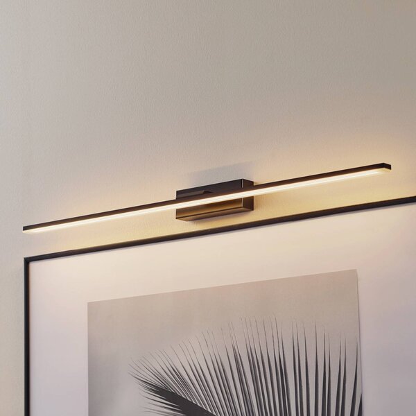 MCJ LED fali lámpa Miroir 80 cm fekete 4000K, Fekete, Fürdőszoba, Alumínium, Modern