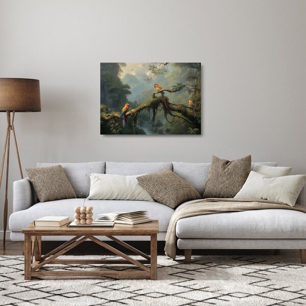 Üveg kép - Trópusi erdő (70x50 cm)