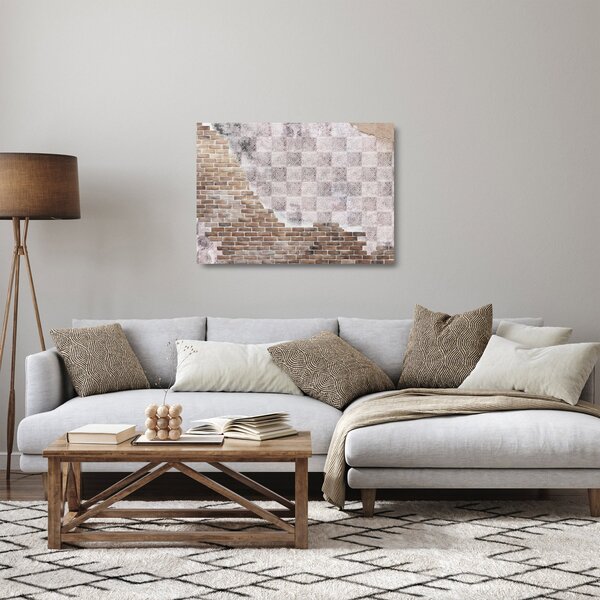 Üveg kép - Téglafal (70x50 cm)