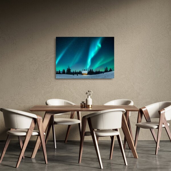 Üveg kép - Aurora Borealis (70x50 cm)