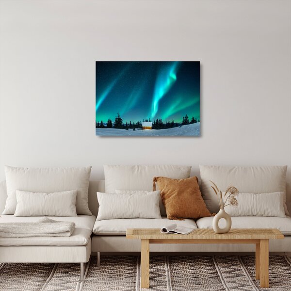 Üveg kép - Aurora Borealis (70x50 cm)
