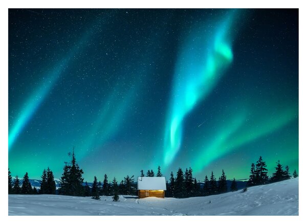 Üveg kép - Aurora Borealis (70x50 cm)
