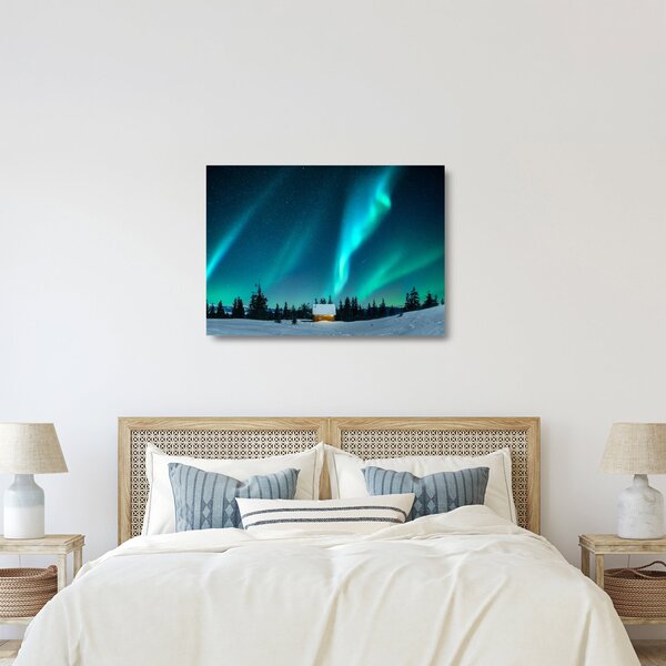 Üveg kép - Aurora Borealis (70x50 cm)