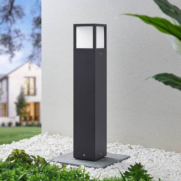Lucande LED-es útvilágítás Dewari, 65 cm, sötétszürke, IP54, Alu / szürke / cink, Alumínium, Modern