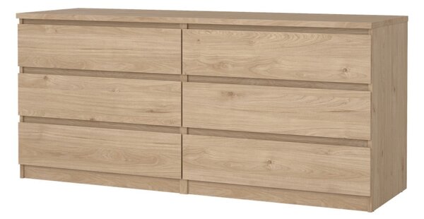 Natúr színű komód tölgyfa dekorral 154x70x50 cm Naia – Tvilum