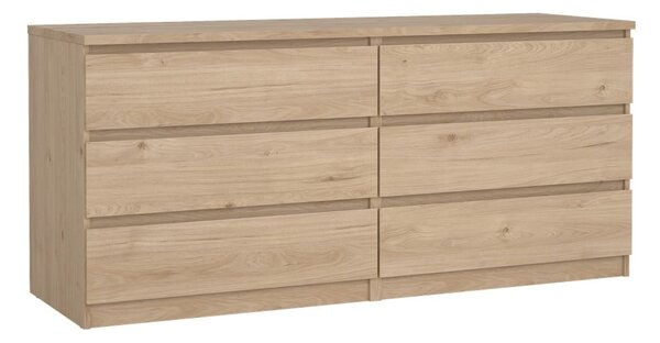 Natúr színű komód tölgyfa dekorral 154x70x50 cm Naia – Tvilum