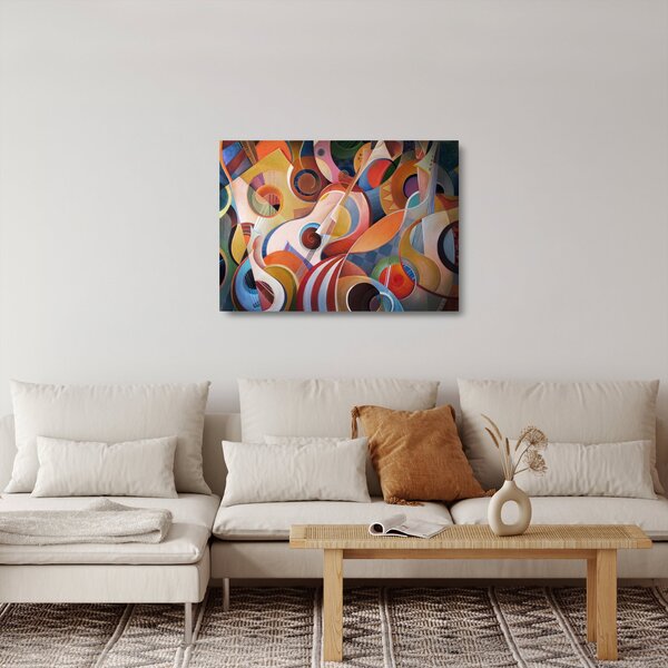 Üveg kép - Zenei absztrakt (70x50 cm)