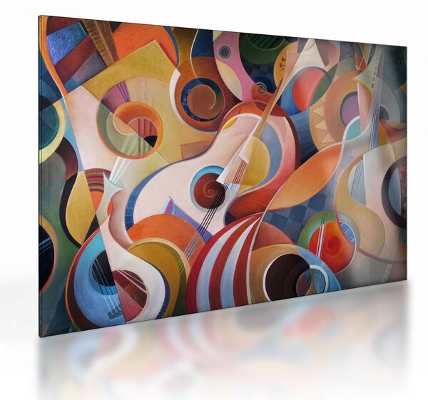 Üveg kép - Zenei absztrakt (70x50 cm)