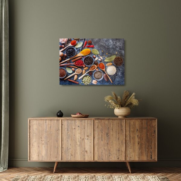 Üveg kép - Fűszerek (70x50 cm)