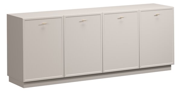 Lorini négyajtós komód 200 cm - kasmír / arany T-bar fogantyúk