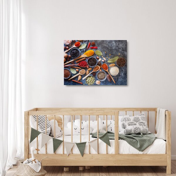 Üveg kép - Fűszerek (70x50 cm)