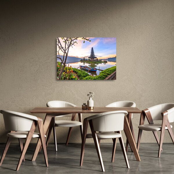 Üveg kép - Pura Bratan templom (70x50 cm)
