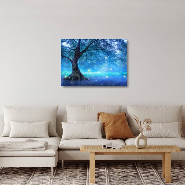 Üveg kép - Misztikus erdő (70x50 cm)