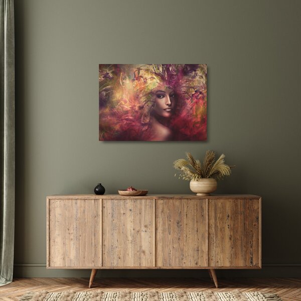 Üveg kép - Fantasy nő (70x50 cm)