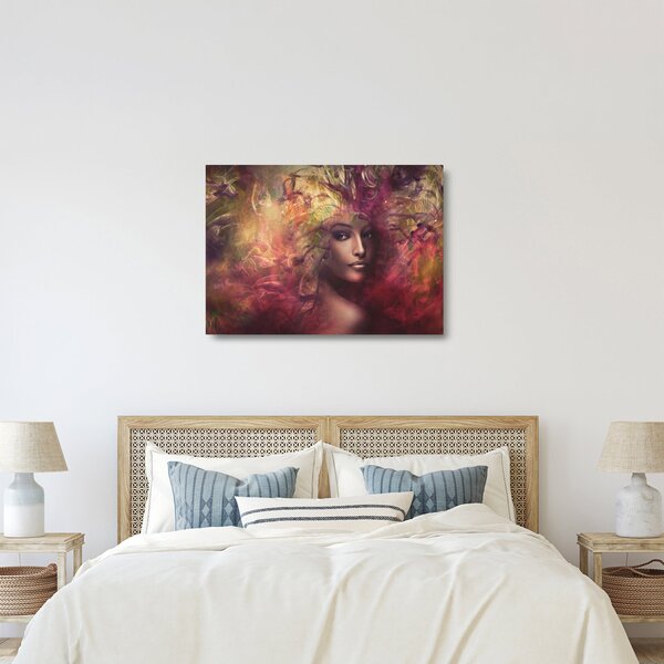 Üveg kép - Fantasy nő (70x50 cm)