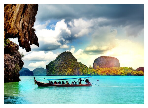 Üveg kép - Phang Nga-öböl (70x50 cm)