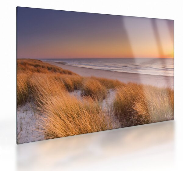 Üveg kép - Strand naplementében (70x50 cm)
