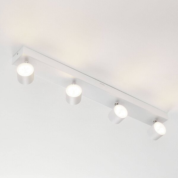 Philips Star LED-spot fehér 4-égő meleg fény, dimmelhető, Fehér / opál, Nappali / Étkező, fém, Modern