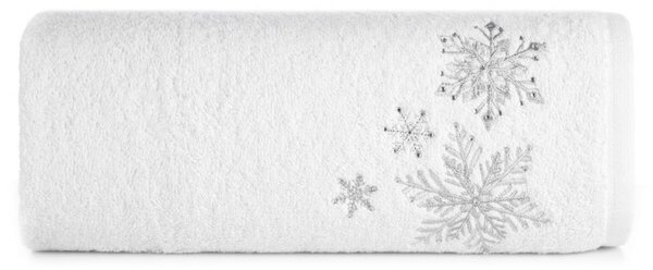 Pamut karácsonyi törölköző finom ezüst hímzéssel Szélesség: 70 cm | Hossz: 140 cm