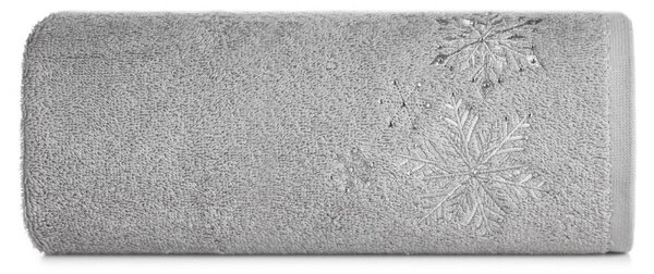 Pamut karácsonyi törölköző finom ezüst hímzéssel szürke Šírka: 50 cm | Dĺžka: 90 cm