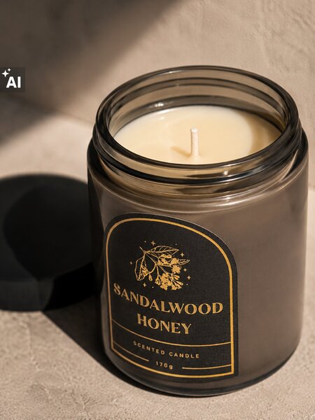 Sinsay - Illatgyertya Sandalwood Honey - fekete