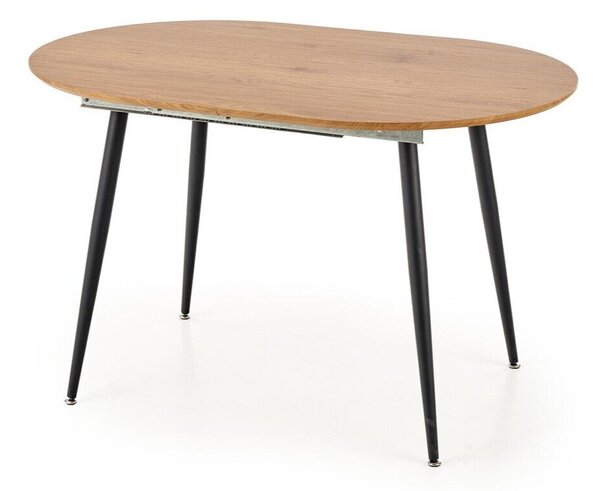 Asztal Houston 697, 74x80cm, Arany tölgy, Fekete