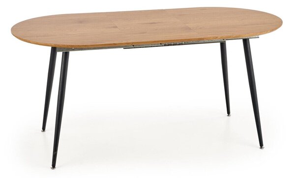Asztal Houston 697, 74x80cm, Arany tölgy, Fekete