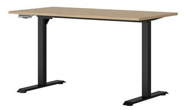 Állítható magasságú íróasztal Boston CU133Elektromos, Állítható magasság, 72x140x70cm, Fekete, Artisan tölgy