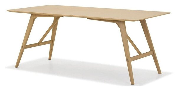 Asztal Springfield B102, Világosbarna, 75x95x180cm, Természetes fa furnér, Váz anyaga, Tölgy