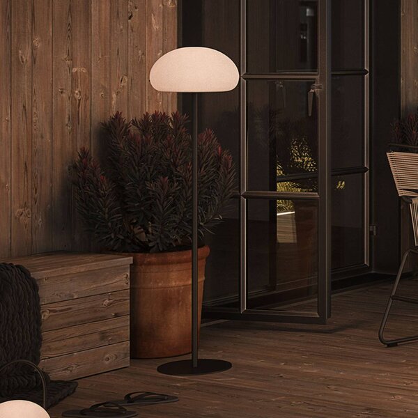 Nordlux Szivacs LED újratölthető teraszvilágítás, fekete/fehér, fém, IP65, dimmelhető, Fehér / opál, fém, Modern