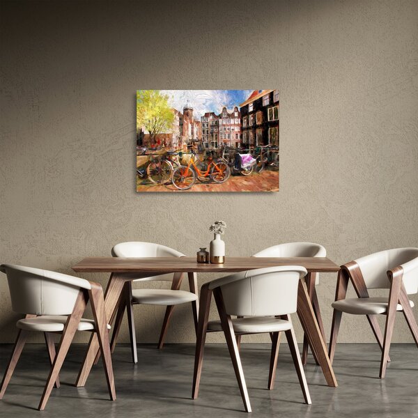Üveg kép - Amszterdam, festészet (70x50 cm)