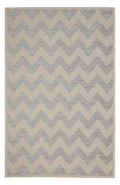 Modern Chevron szőnyeg bézs/jégkék 160x230 cm