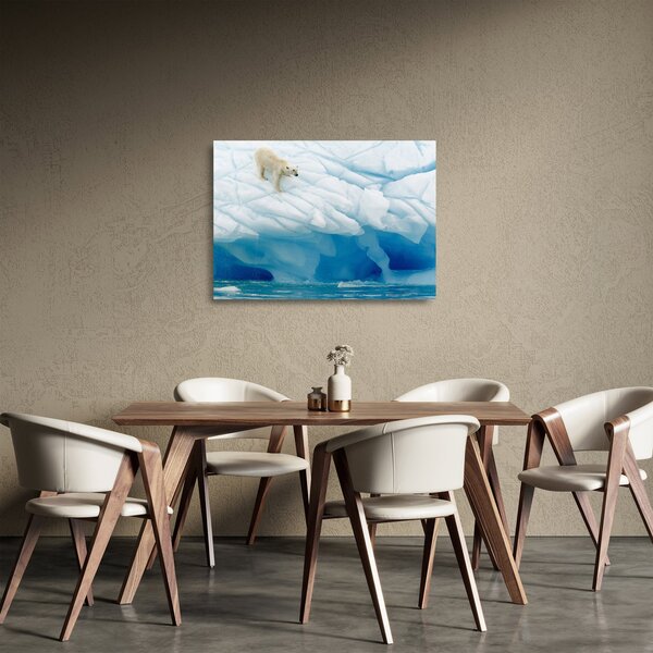 Üveg kép - Jegesmedve (70x50 cm)