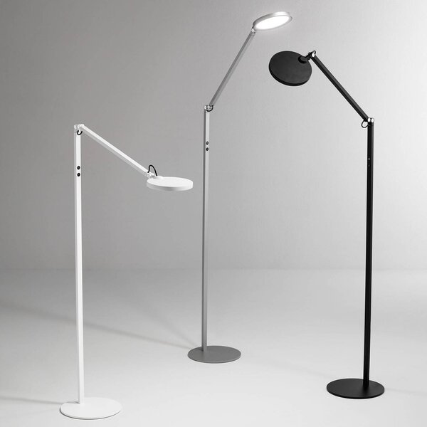 Fabas Luce LED állólámpa Regina, 1 izzós, fekete, dimmelhető, Fekete, Nappali / Étkező, fém, Modern