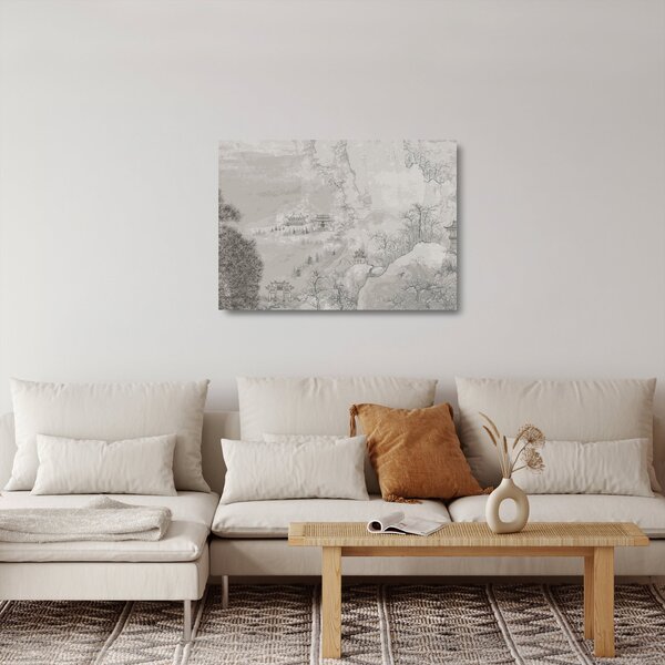 Üveg kép - Kínai táj (70x50 cm)