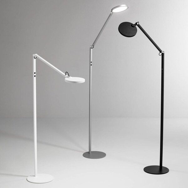Fabas Luce LED állólámpa Regina, 1 izzós, fehér, dimmelhető, Fehér / opál, Nappali / Étkező, fém, Modern