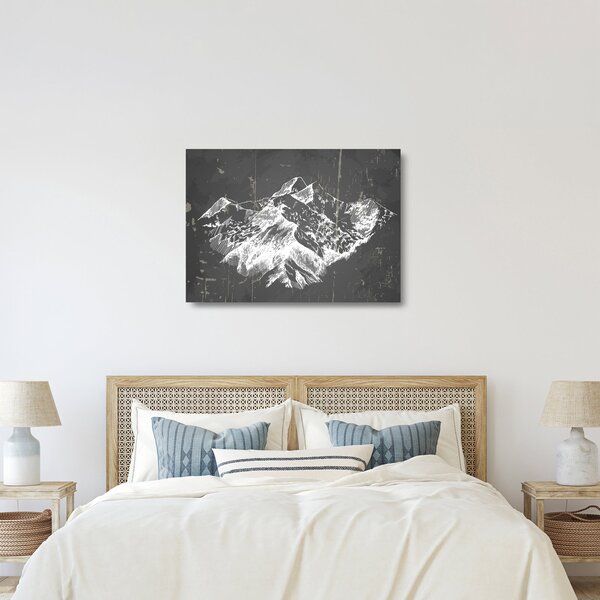 Üveg kép - Hegyek illusztrációja (70x50 cm)